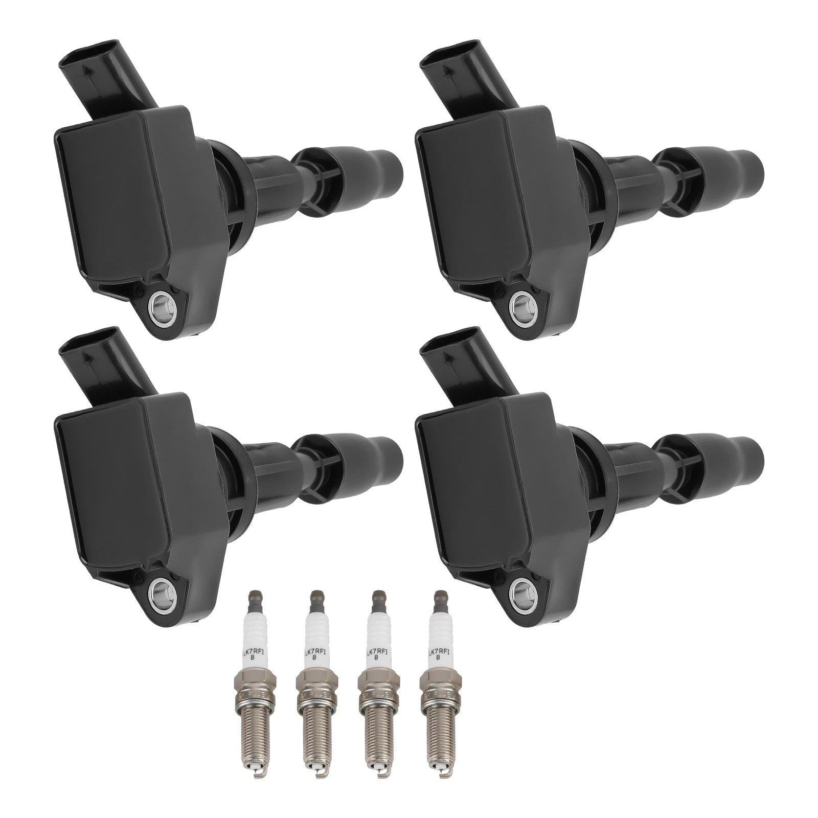 Set of 4 Ignition Coils + Spark Plugs for Kia Hyundai Sorento Optima (2011–2019) UF764 93175