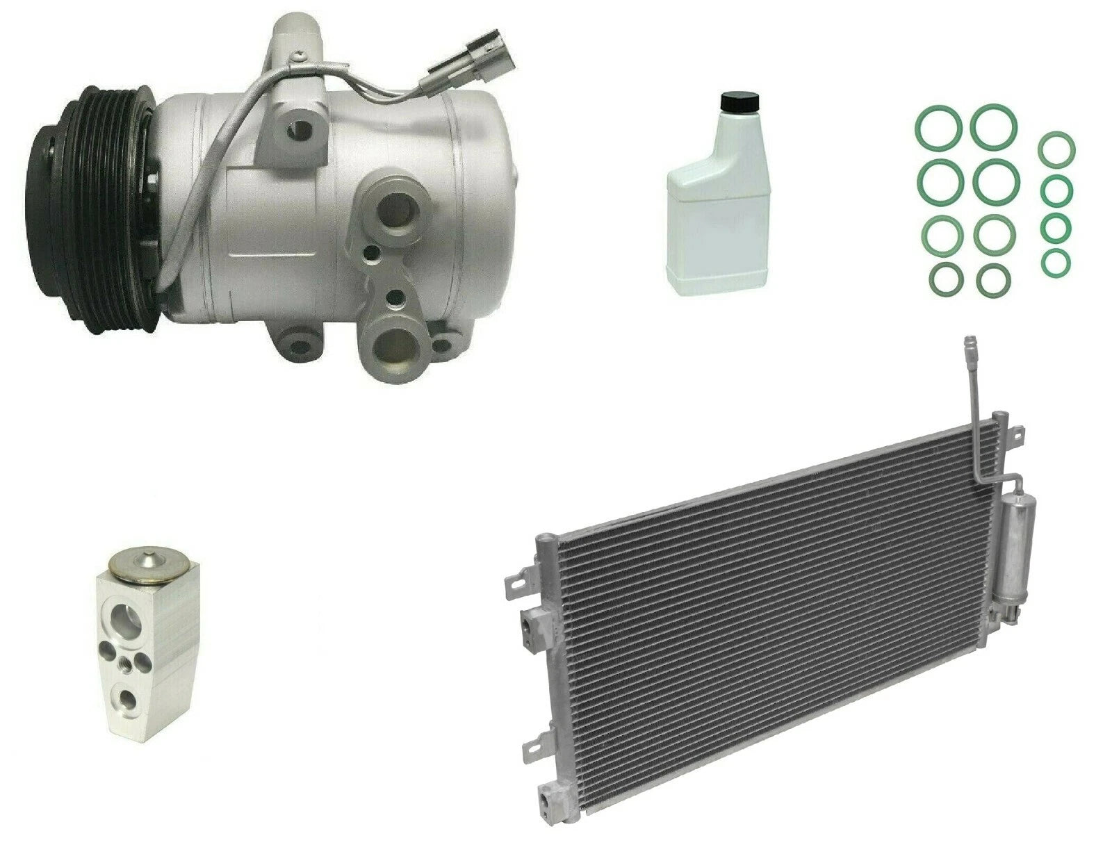 AC Compressor Kit Replacement With Condenser for Chevrolet Cruze (2011–2015)