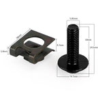 10X Aluminum Fairing Screen M6x20mm Screw Bolts Clips for Motorcycle