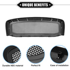 Front Grille Assembly for Dodge Ram 3500 (2006–2009) Gloss Black