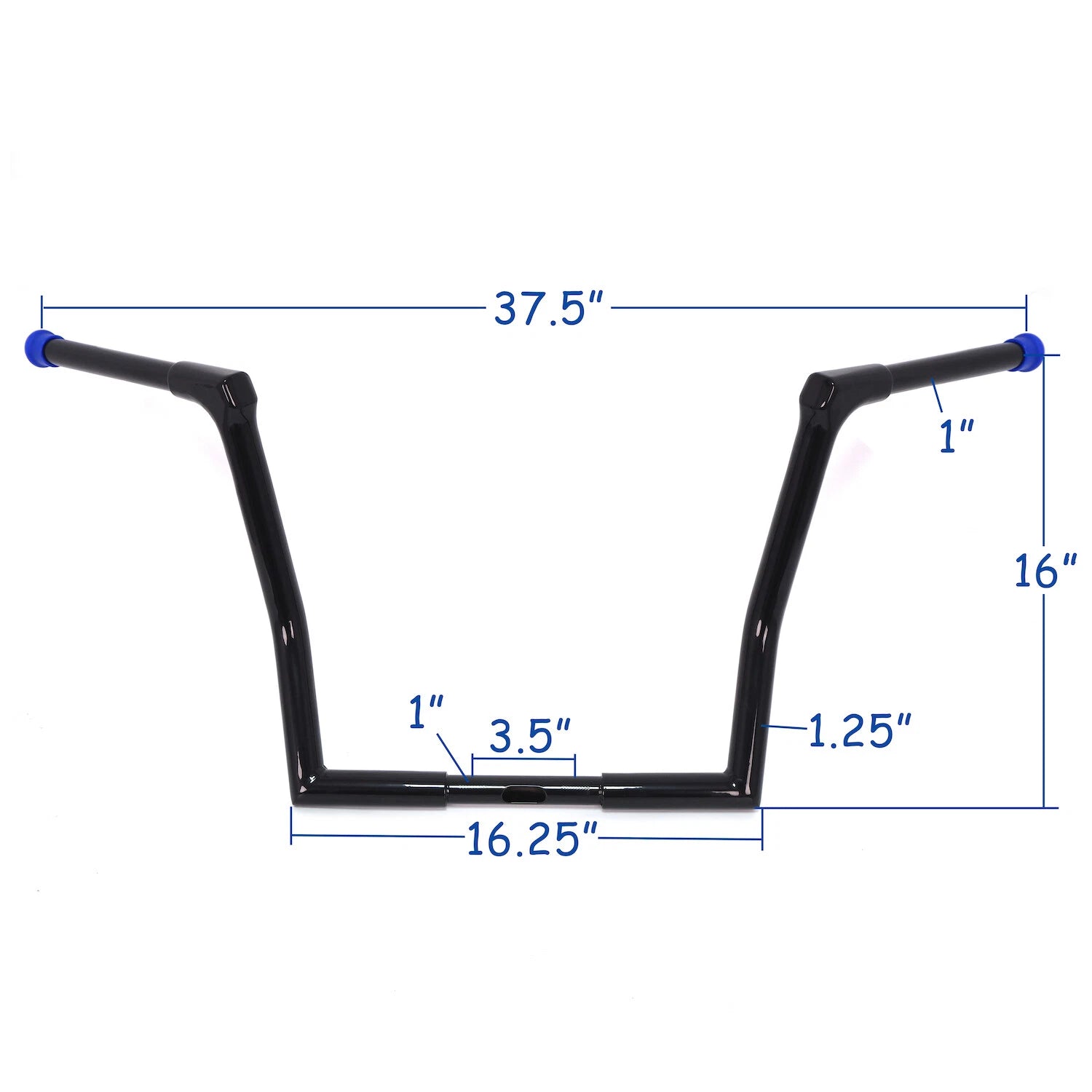 14" Black Ape Hanger Handlebar for Harley Touring 1986–Up w/ Batwing Road King