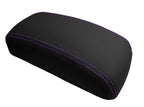 Leather Console Lid Pull Over Cover for Nissan Maxima (1997–1999) Purple Stitch