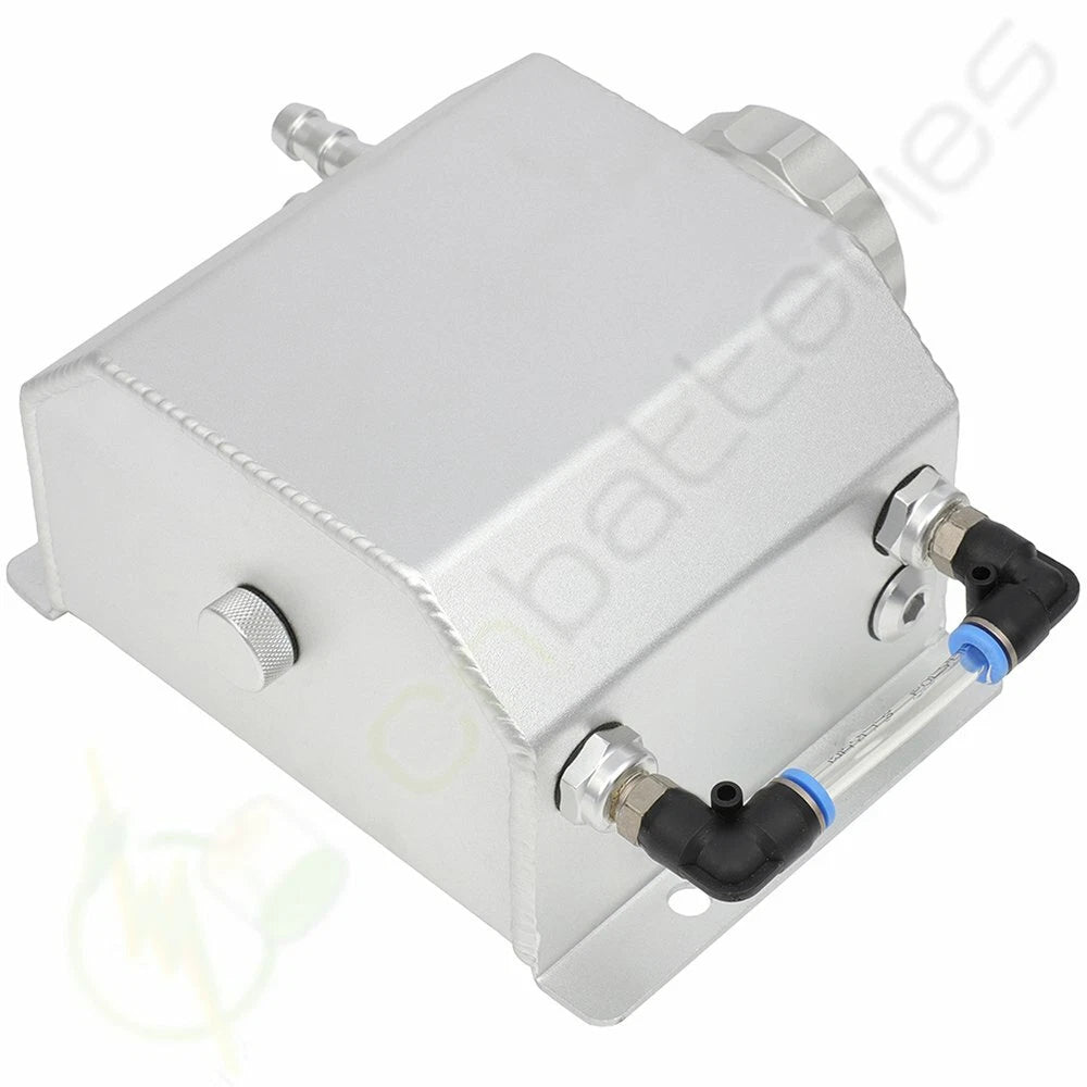 1L Silver Radiator Coolant Overflow Bottle Recovery Tank for Universal