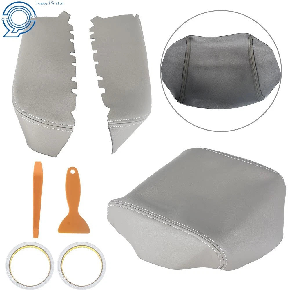 Leather Center Console Lid Door Armrest Cover for Honda Pilot (2009-2015)