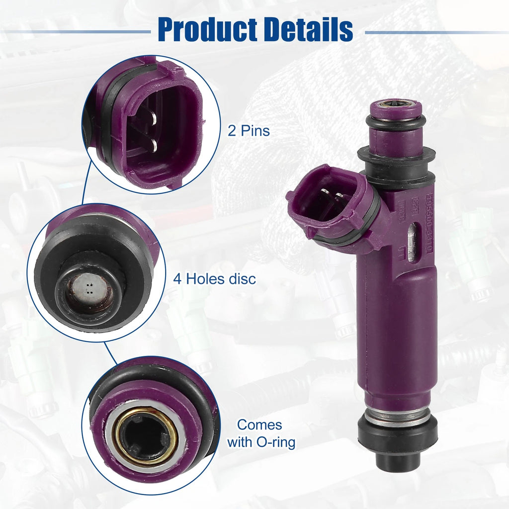 Set of 4 Fuel Injector Nozzles for Mazda Miata 1.8L L4 (1990–1997)