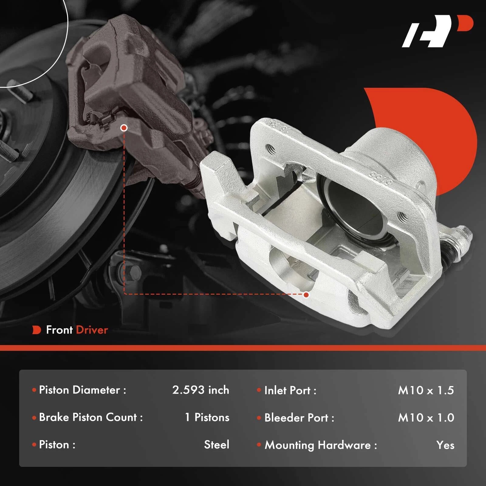 Front Left Brake Caliper for Lincoln Continental (1995-2001)