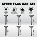 Set of 6 Ignition Coils + 6 Spark Plugs for Lexus GS300 GS350 IS250 LS460 Sequoia (2006–2019)