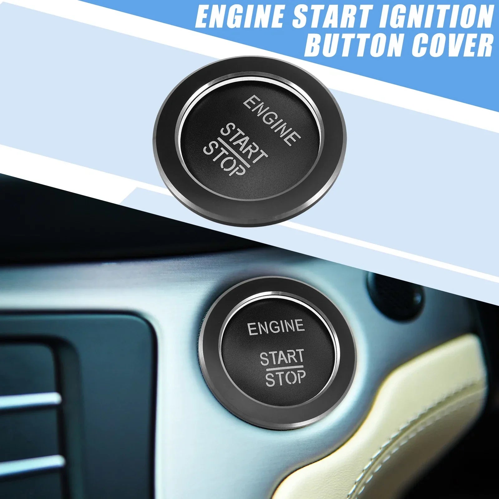 Engine Start Stop Button Cover for Mercedes-Benz B C GLC GLA CLA (2015-2023)