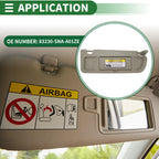 Right Sun Visor for Honda Civic (2009–2011) with Mirror No. 83230-SNA-A01ZE