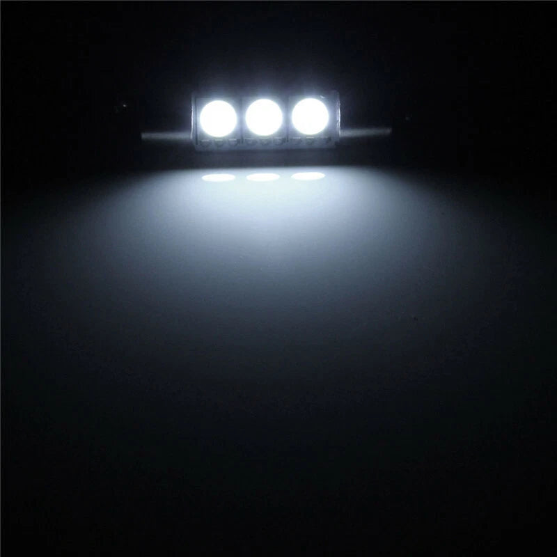 2Pcs White LED Vanity Mirror Bulb for Sun Visor (6614F 6641) (2014-2021)