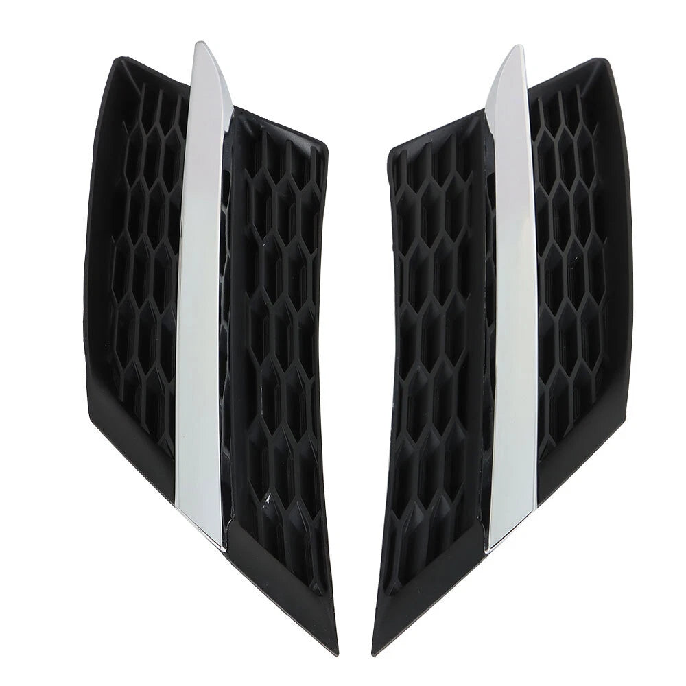 Set of 2 Front Grille Bumpers for Toyota RAV4 (2013–2015) Black Chrome
