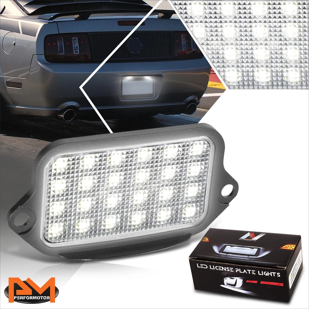 Nuvision White LED License Plate Light for Ford Mustang (2005–2009)