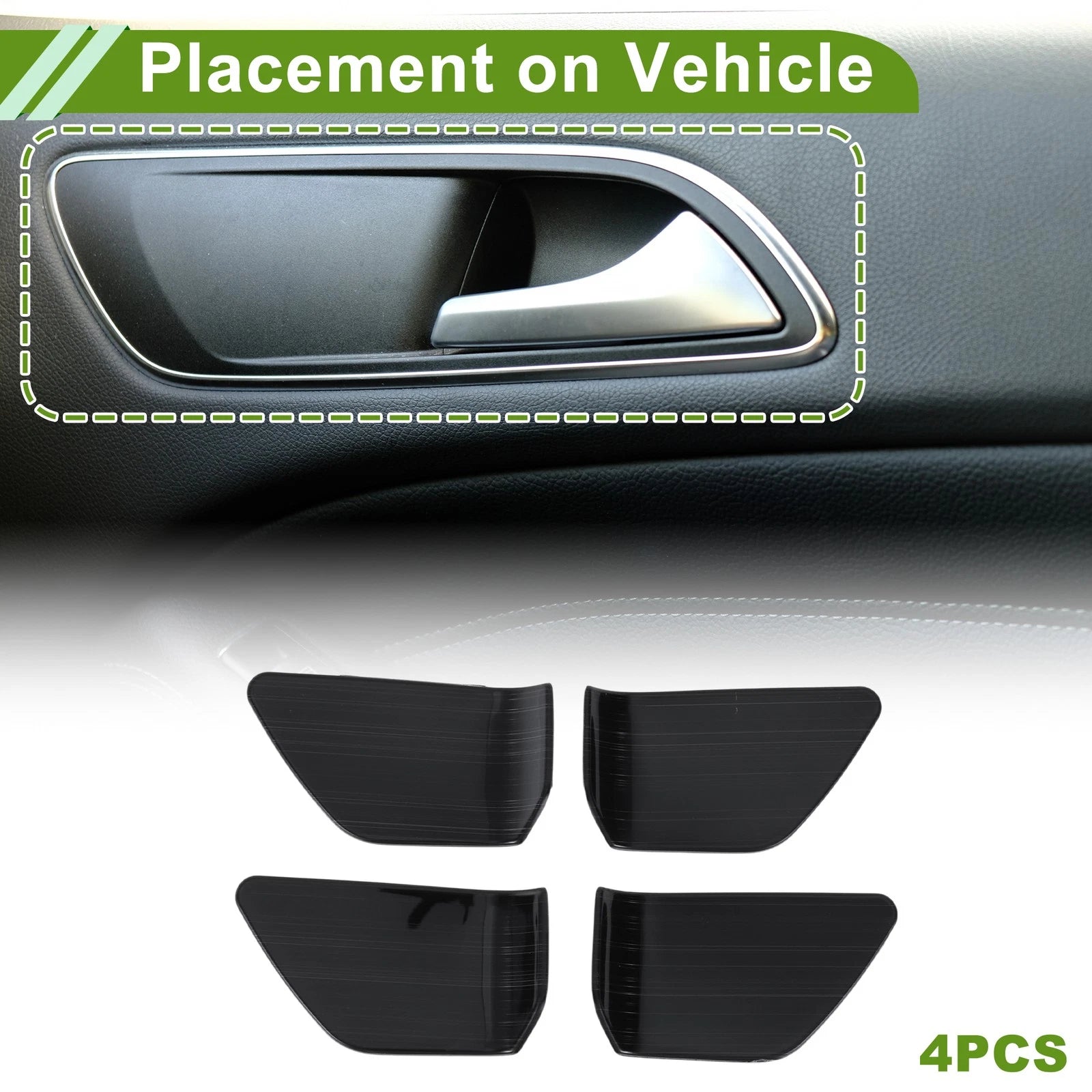 Interior Door Handle Bowl Cover Trim for Nissan Rogue (2021–2025) Black