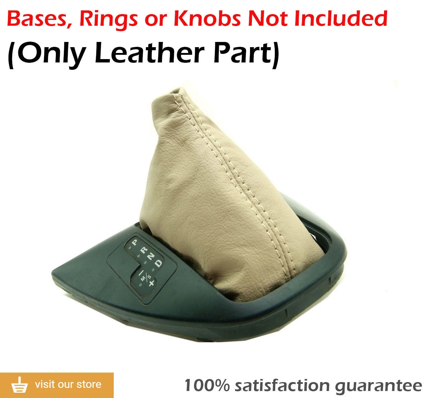 Leather Synthetic Automatic & E Brake Boot for BMW X5 (2000–2006) Beige