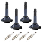 4X Ignition Coil + 4X Spark Plugs for Acura TSX L4 2.4L (2009–2014) UF629 97390