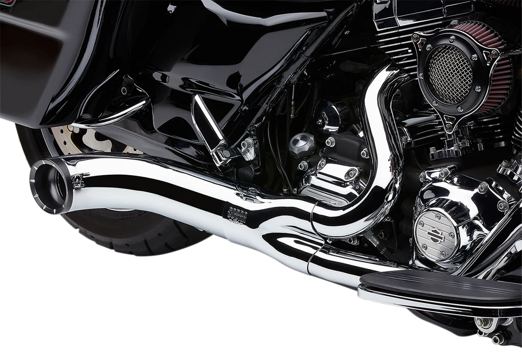 Cobra 2-into-1 Exhaust for Harley Electra Glide/Road Glide (2009–2016) Chrome