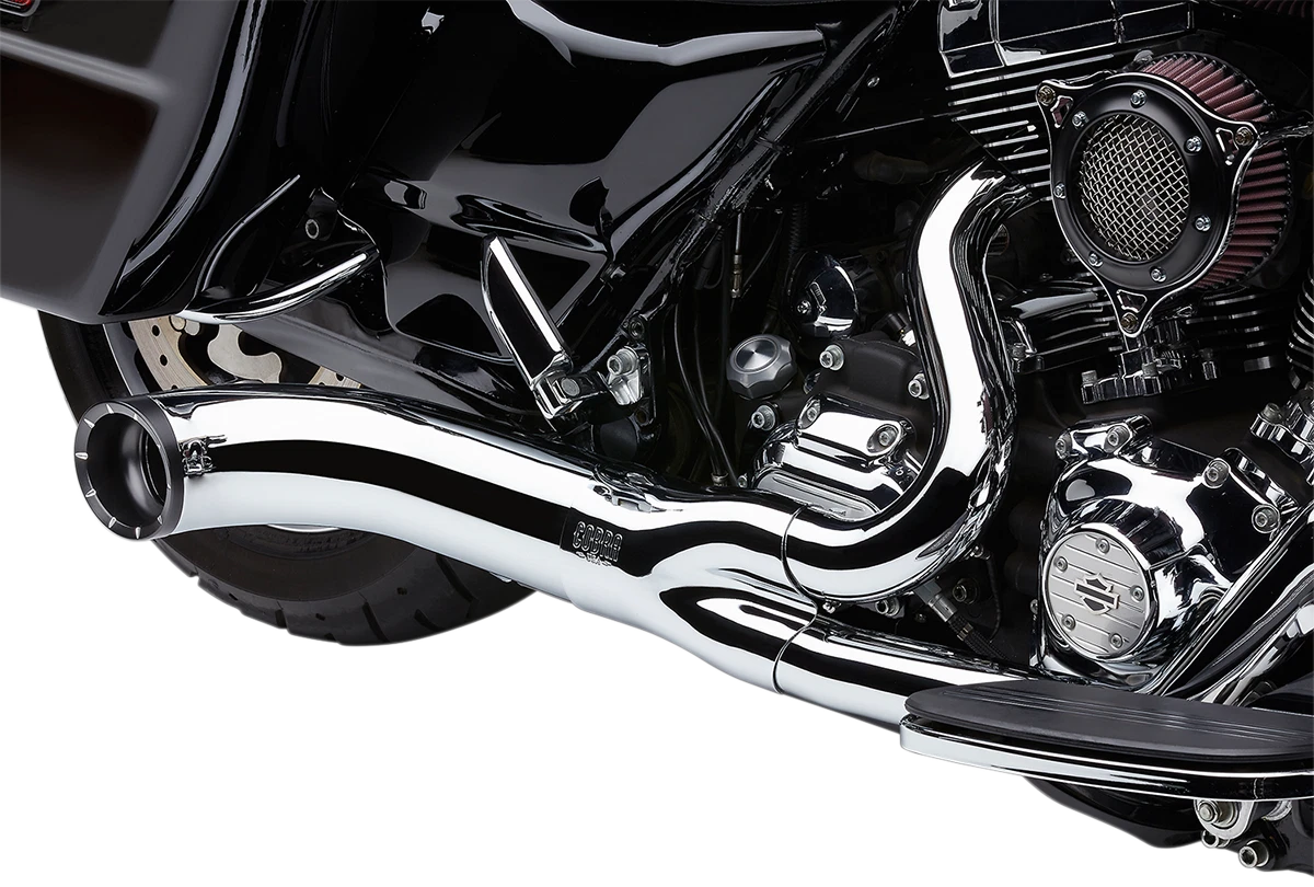 Cobra 2-into-1 Exhaust for Harley Electra Glide/Road Glide (2009–2016) Chrome
