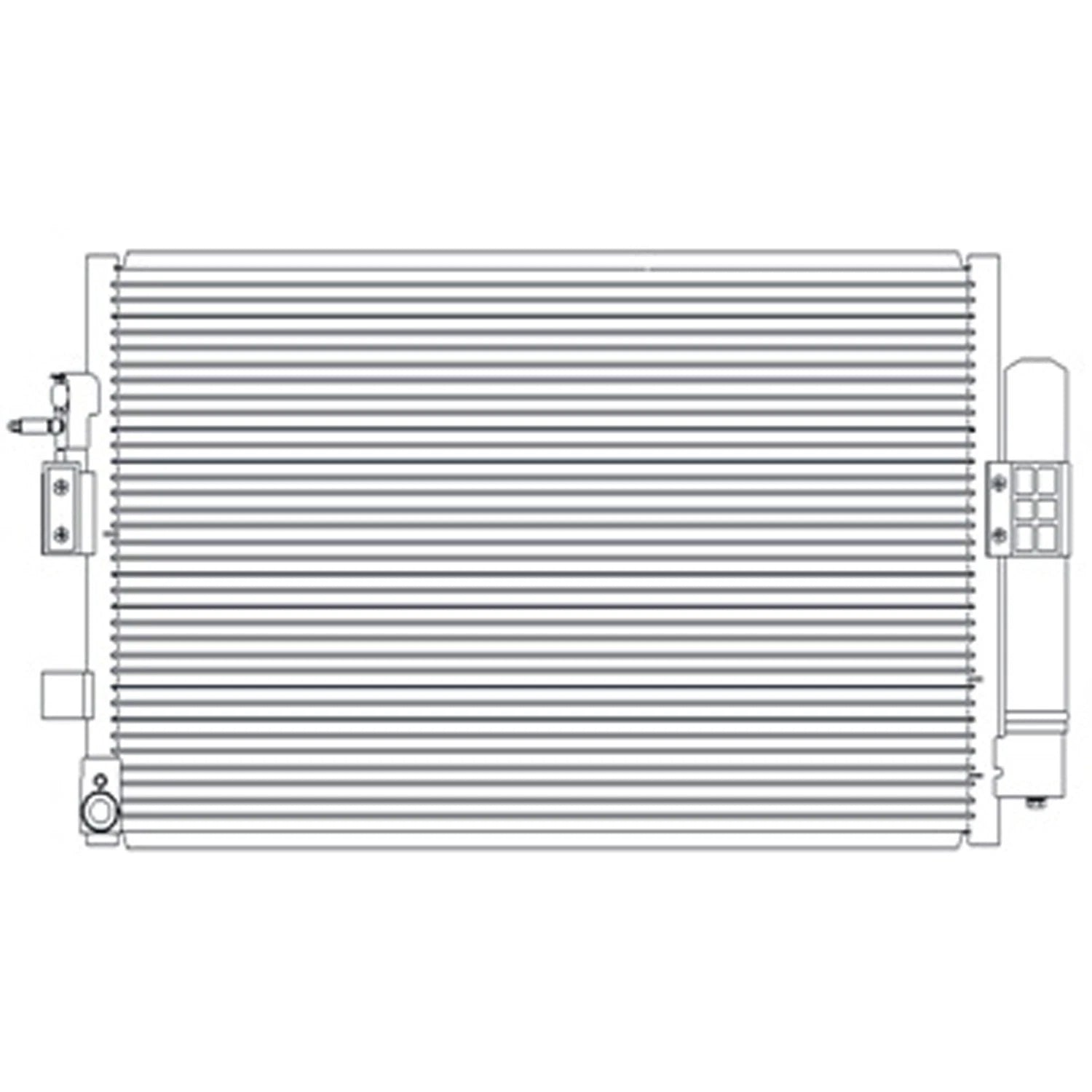 Replacement A/C Condenser w/Receiver Drier For 2016-2018 Ford Focus