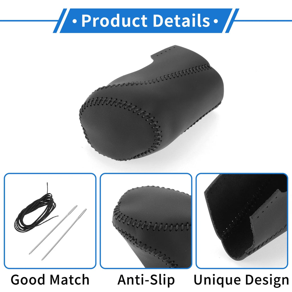 Gear Shift Knob Cover for Chevrolet Malibu (2016–2020) - Black Faux Leather
