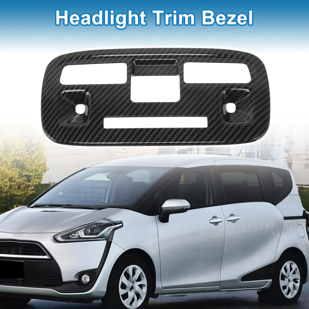Front Row Headlight Trim Bezel for Toyota Sienta (2022–2023) Carbon Fiber Black
