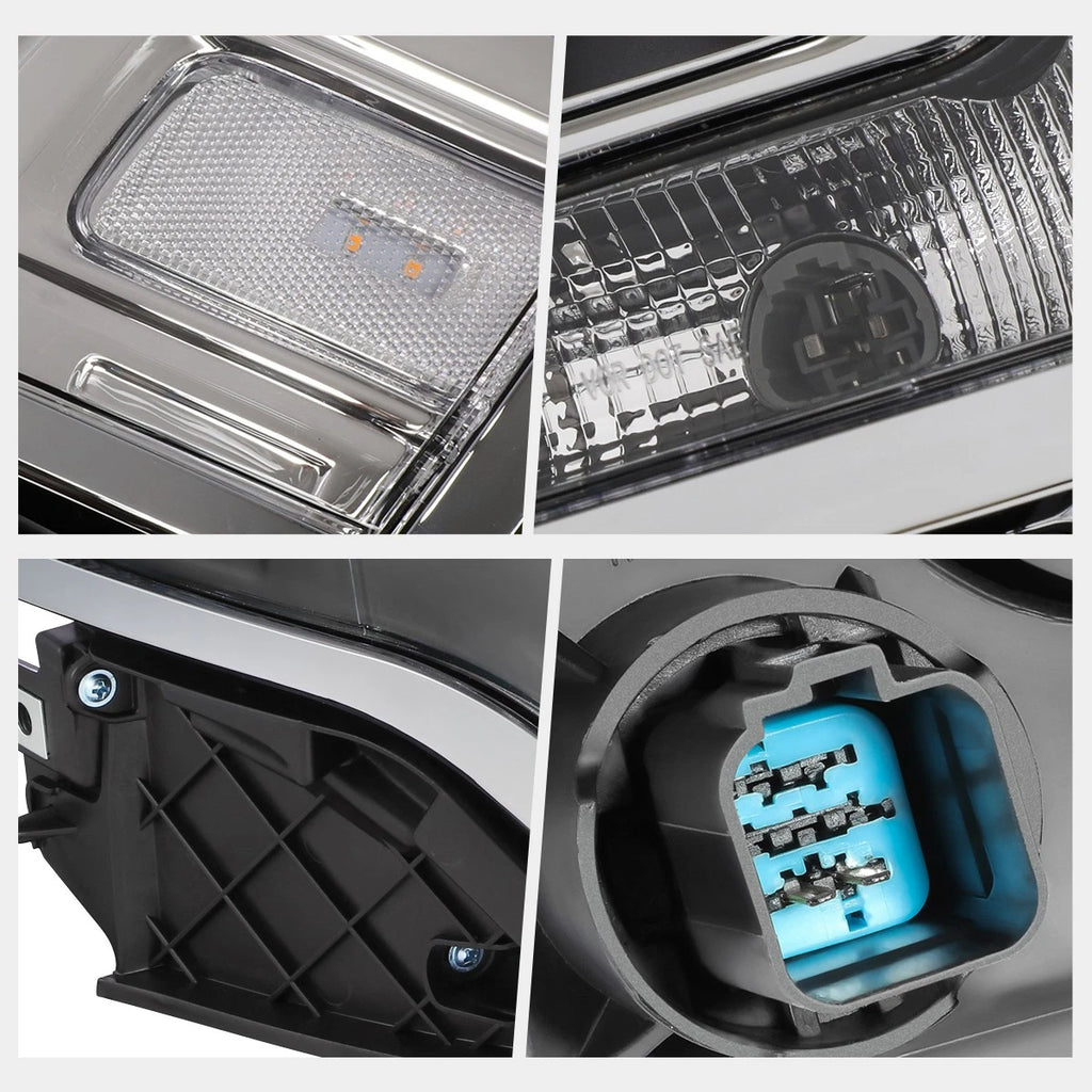 Headlight for Ford Flex (2013–2019) OE Direct Replace Chrome Housing Clear Corner