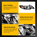 Headlight Assembly for Kia Forte Forte Koup (2010–2013) Pair with Bulbs