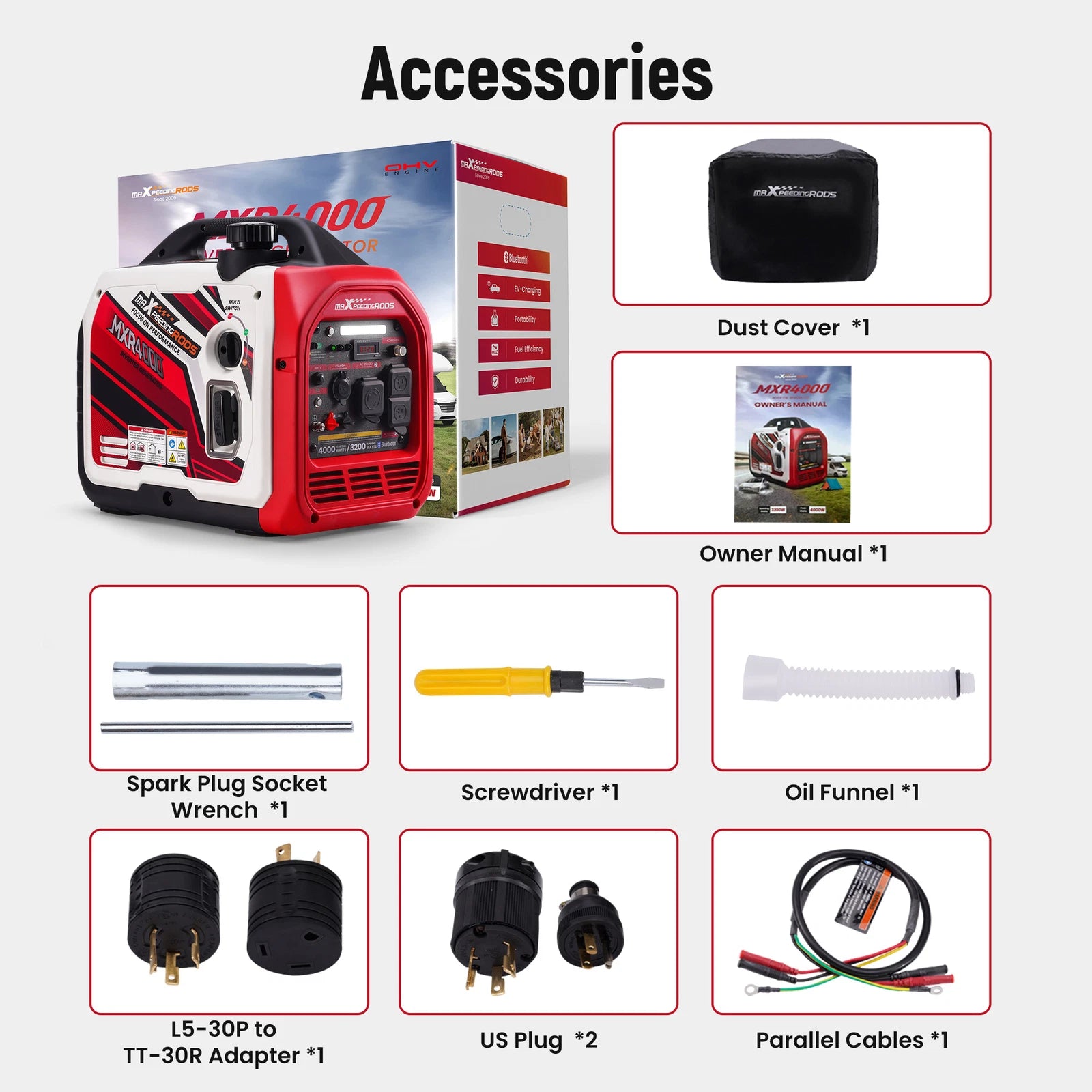 Portable Inverter Gas Generator for Home Camping EV Charging (2023)