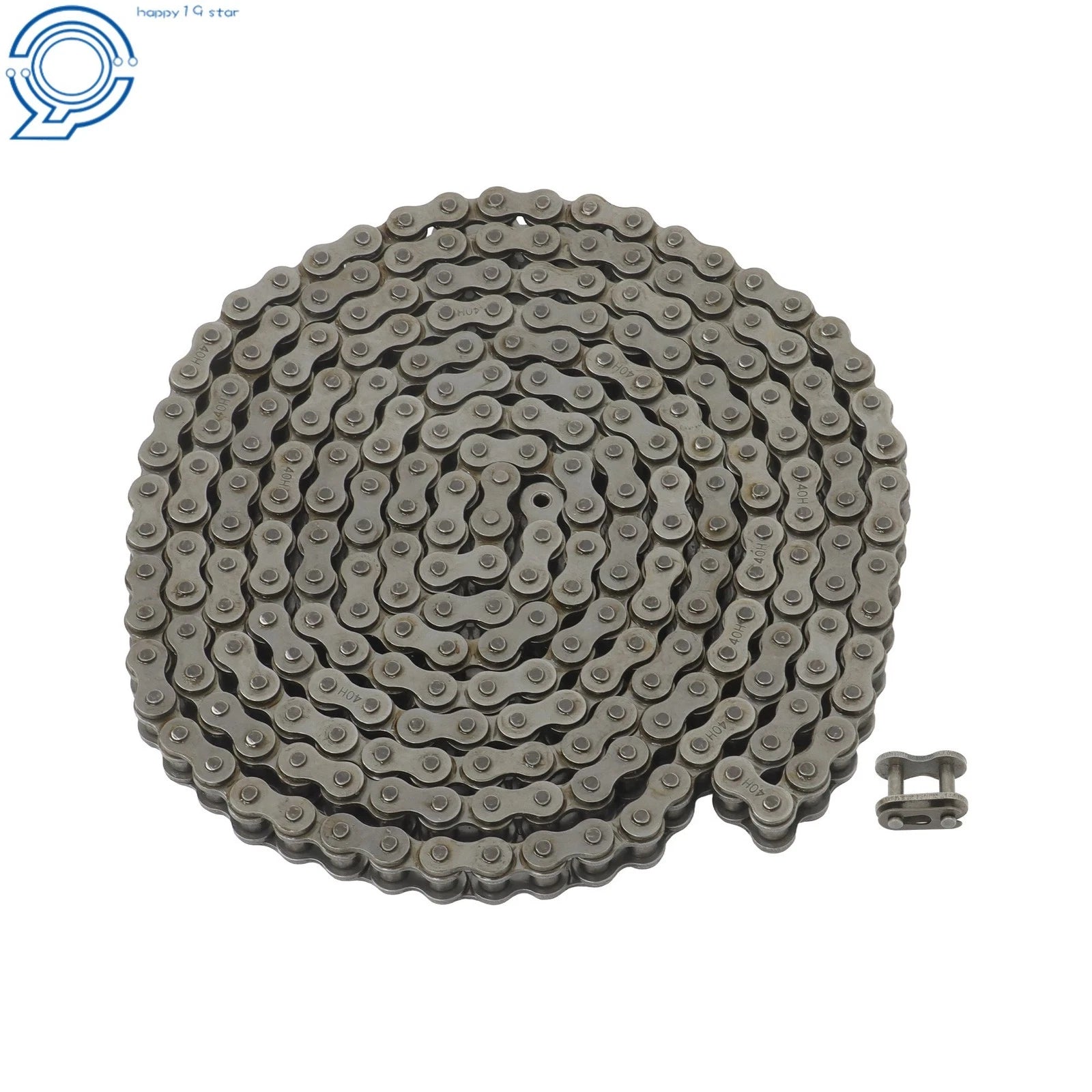Replacement #40H Heavy Duty Roller Chain 10 Ft with 1 Link