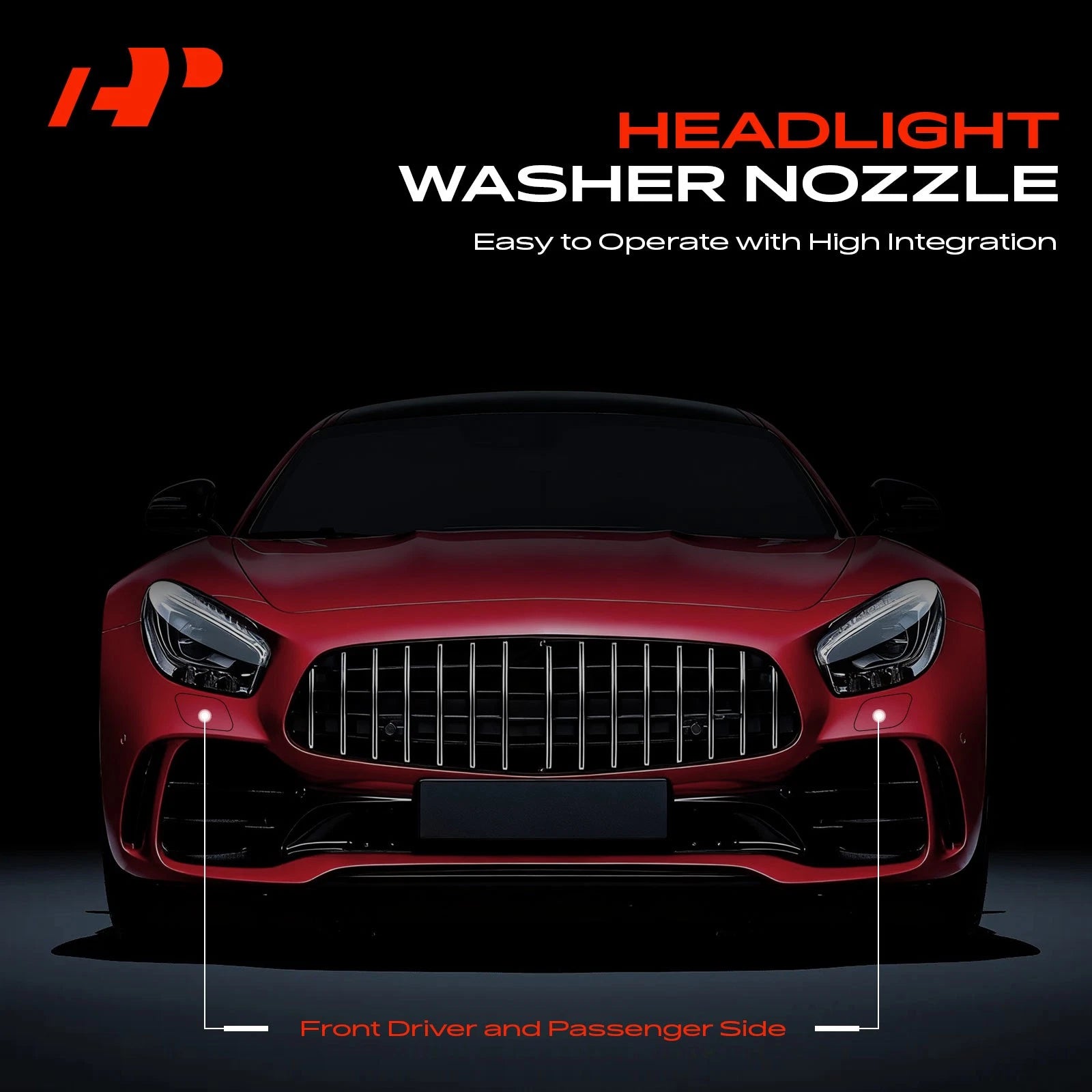 2X Front Headlight Washer Spray Nozzle for Jeep Grand Cherokee (2011–2020)
