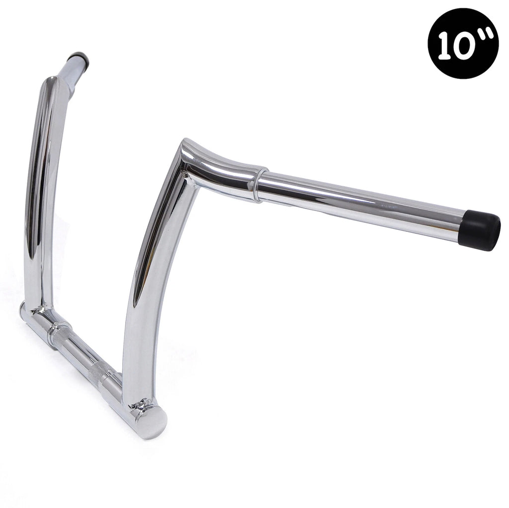 10'' Chrome Chizeled Z-Bar Handlebars for Harley FLD (2012–2016) FXDB (2013–2017)