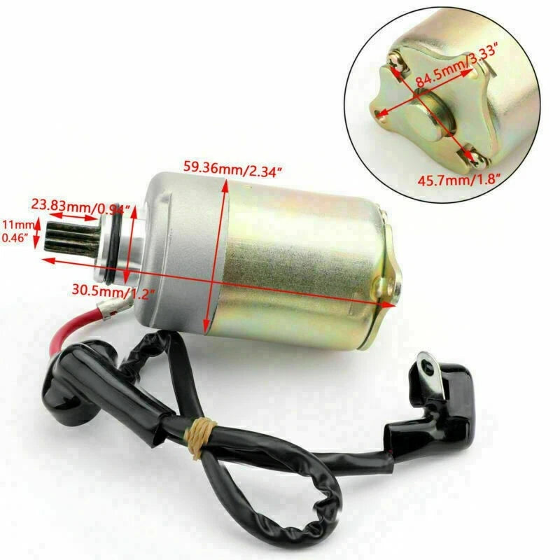 Electric Starter Motor with Wire for Polaris RZR 170 (2009–2017) 0454488
