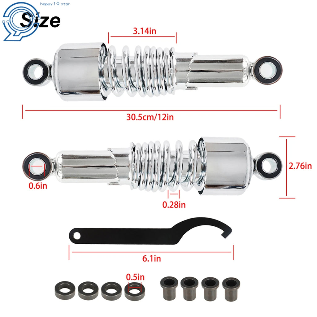 Pair of Rear Shock Absorbers for Sportster 883