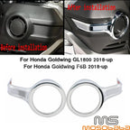 2.5" Chrome Fog Light Trim Ring for Honda Goldwing F6B GL1800 (2013-2017)