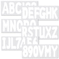 Set of 4 White Decal Letters & Numbers for Boat Registration (A-Z, 0-9)