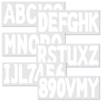 Set of 4 White Decal Letters & Numbers for Boat Registration (A-Z, 0-9)