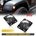 2Pcs Amber LED Front Side Fender Marker Light for Jeep Wrangler JK (2007–2018)