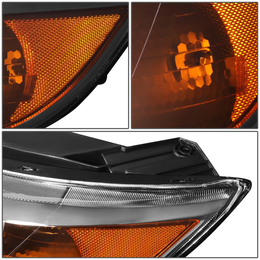 Set of 2 Projector Headlights for Kia Sorento (2011–2013) - Black Housing