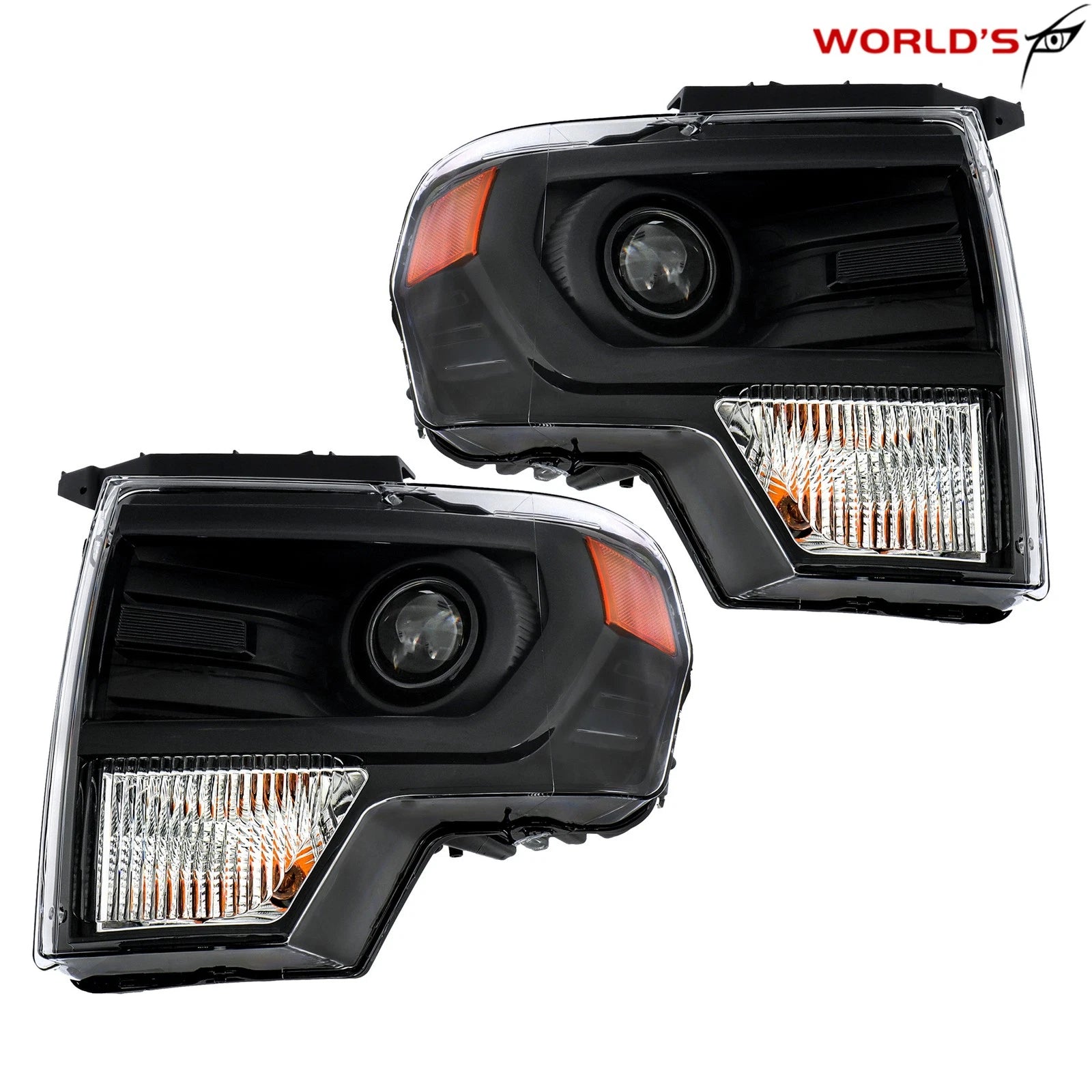 HID Projector Headlights for Ford F150 (2013–2014) Black Trim Pair