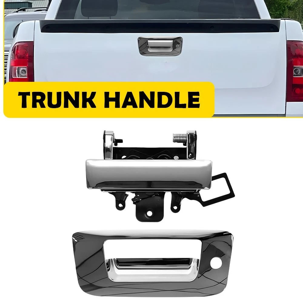 Set of 2 Rear Tailgate Handles with Bezel Chrome for GMC Sierra 1500 (2009–2013)