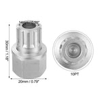 Anti Theft Wheel Lock Key Lug Nut Screw Removal Key for VW Audi (55/10PT)