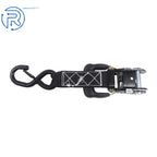 Set of 4 Heavy Duty Ratchet Straps with S Hook for Tie Downs (1.6" x 8')