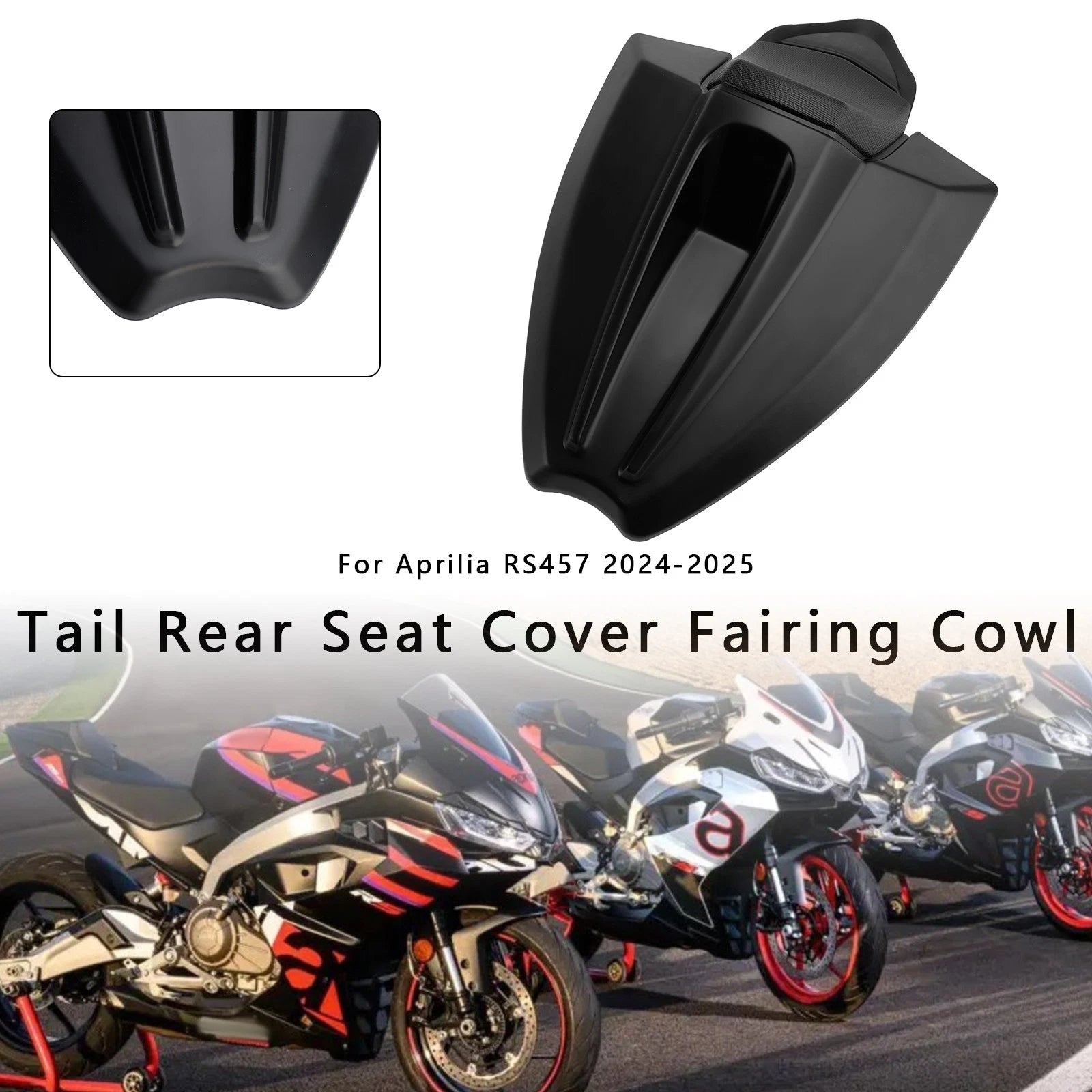 Tail Rear Seat Cover Fairing Cowl for Aprilia RS 457 (2024–2026) Matt Black