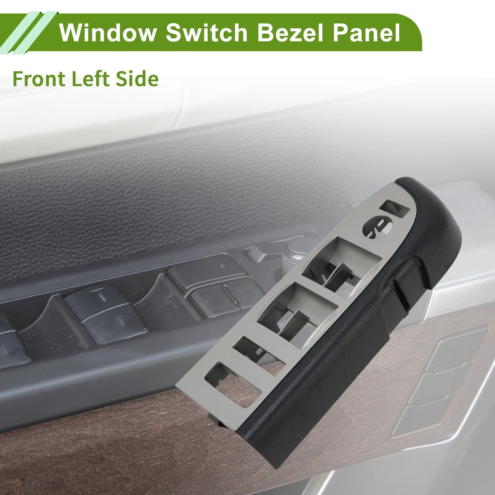 Front Left Window Switch Bezel Cover for Chevy Silverado 1500 (No. 22968506)