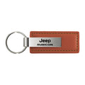 Brown Leather Keychain - Officially Licensed for Jeep Rubicon