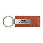 Brown Leather Keychain - Officially Licensed for Jeep Rubicon