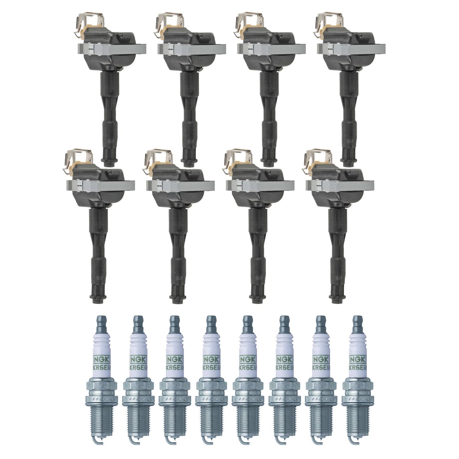Set of 8 Ignition Coils & NGK G-Power Spark Plugs for E32 E34 4Runner XC90 V8