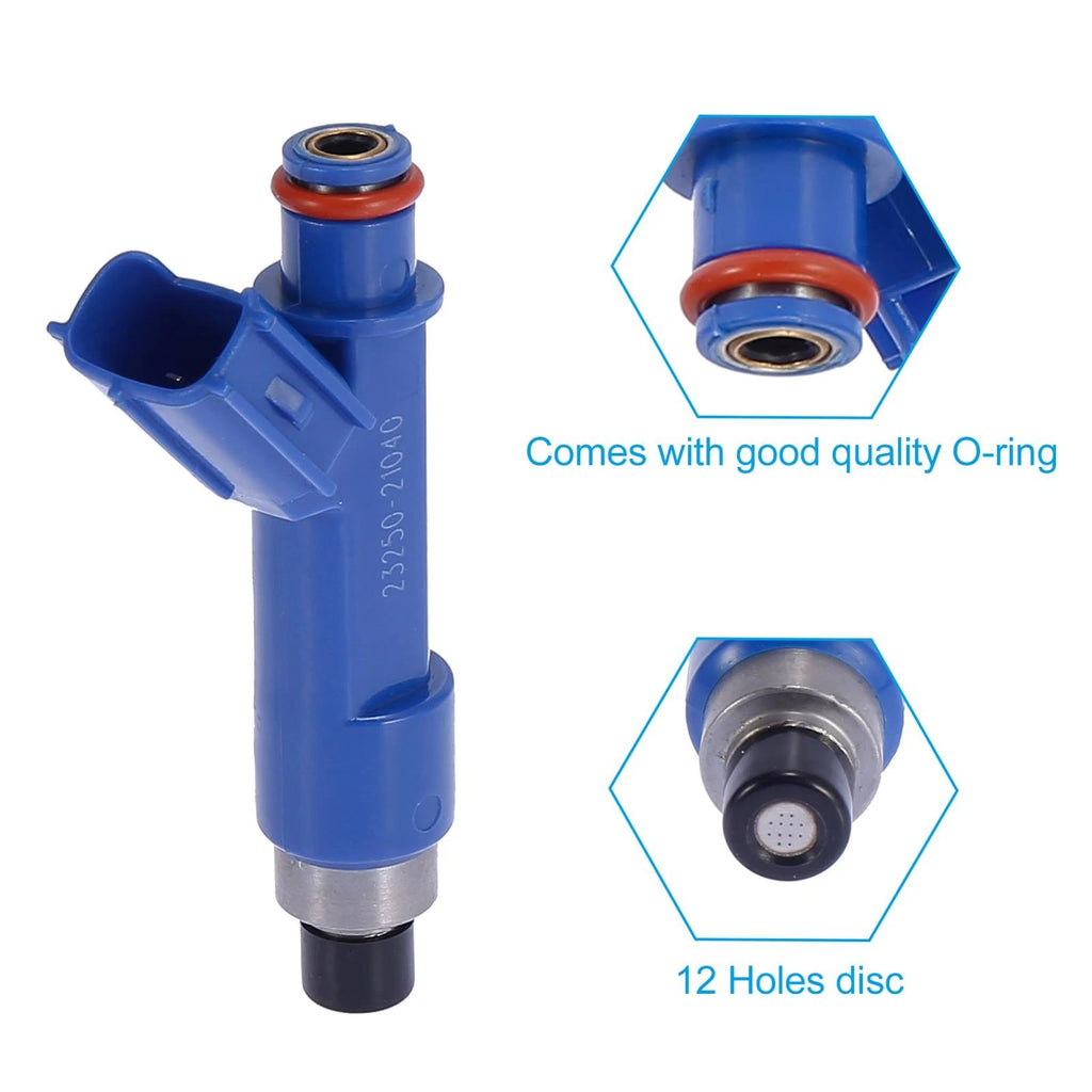 Set of 4 Fuel Injectors 23250-21040 for Toyota Yaris (2006–2012)