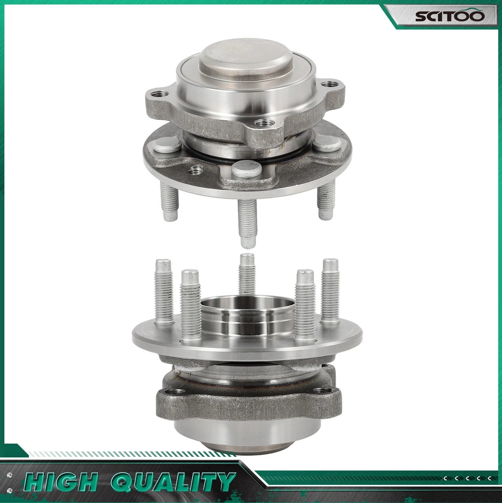 2X Front Wheel Bearing Hubs for Ford Jaguar XF XE (2016–2024) RWD