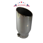Pair Exhaust Tips for Universal Fit (2.5" Inlet, 4" Outlet, 9" Long)