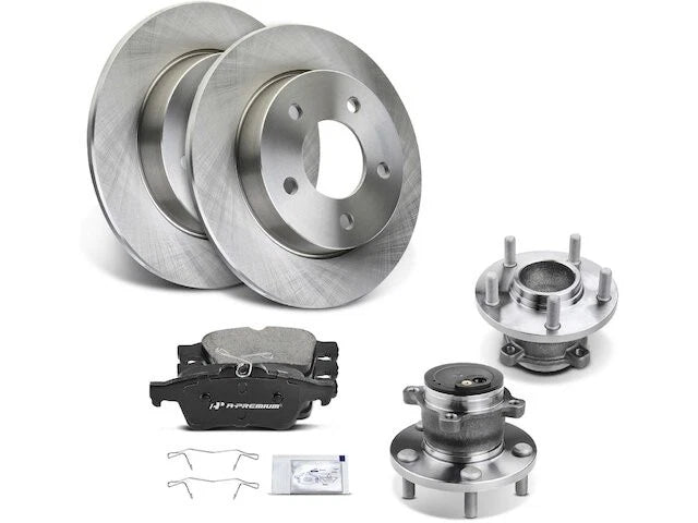 Front Brake Pad, Rotor & Wheel Bearing Kit for Mazda 3 (2005–2013) QJ347SK